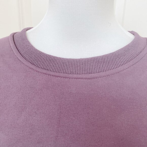 New Wang Logo Letter Purple Crew Neck dropped shoulder Relax Fit Sweatshirt - Picture 6 of 9